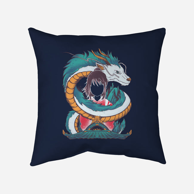 Spirited Beauty-none removable cover w insert throw pillow-RamenBoy