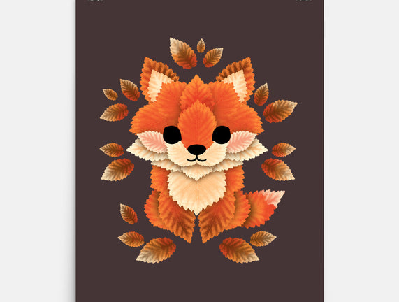 Little Fox Of Leaves