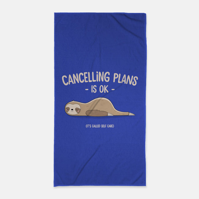 Cancelling Plans Is Ok-none beach towel-retrodivision