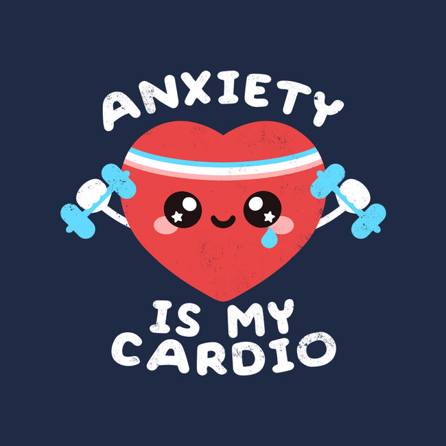 Anxiety Is My Cardio-none fleece blanket-NemiMakeit