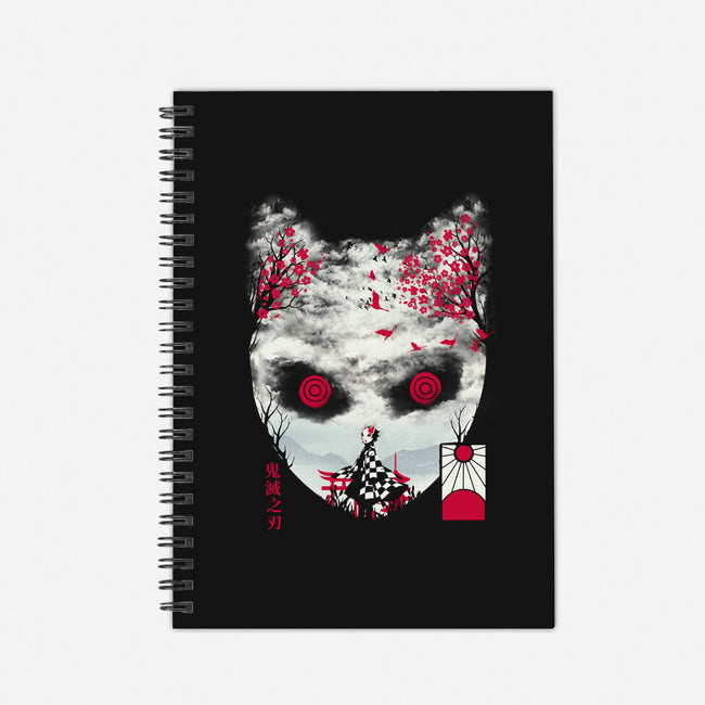 Tanjiro Mask-none dot grid notebook-dandingeroz