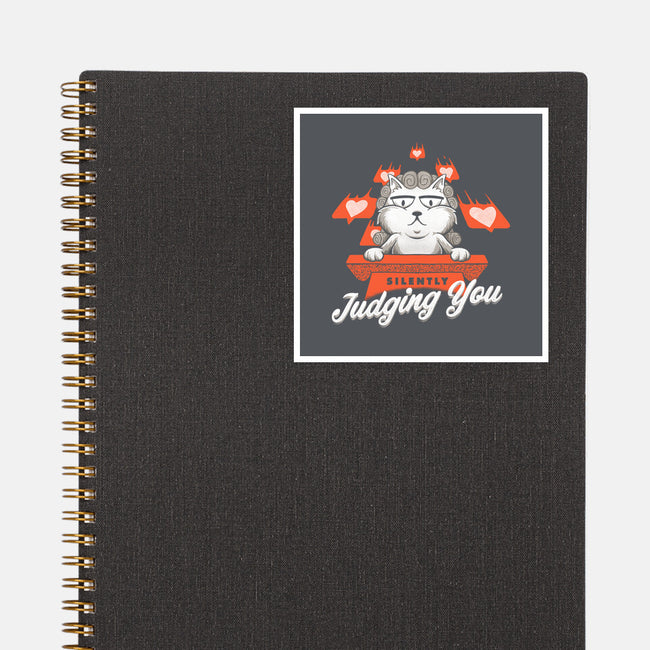 Silently Judging You-none glossy sticker-zawitees