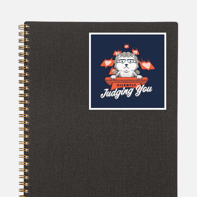 Silently Judging You-none glossy sticker-zawitees