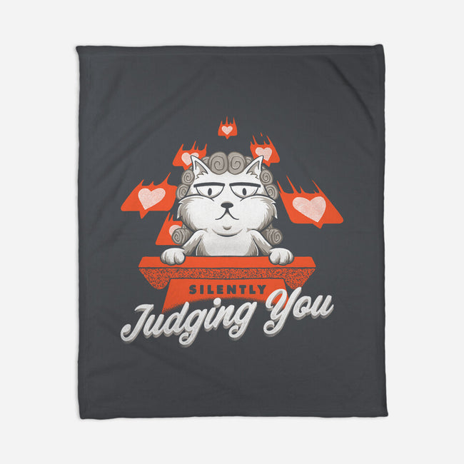 Silently Judging You-none fleece blanket-zawitees