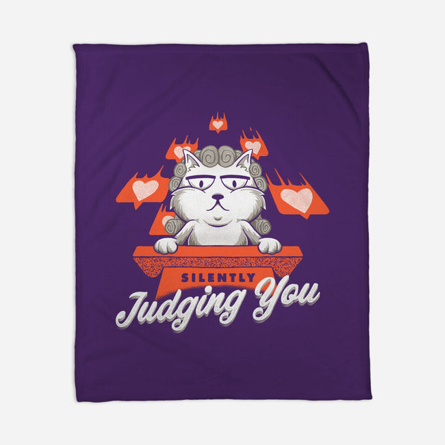 Silently Judging You-none fleece blanket-zawitees