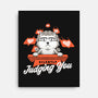 Silently Judging You-none stretched canvas-zawitees