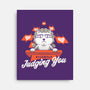 Silently Judging You-none stretched canvas-zawitees