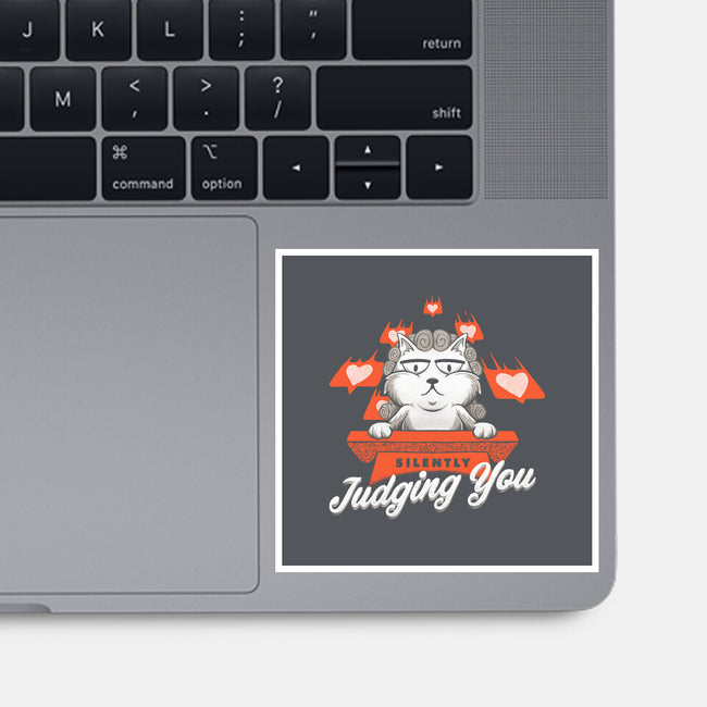 Silently Judging You-none glossy sticker-zawitees