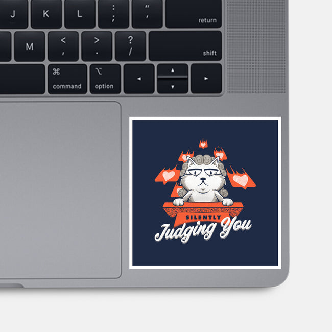 Silently Judging You-none glossy sticker-zawitees