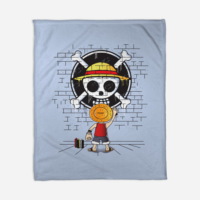 The Pirate's Logo-none fleece blanket-turborat14