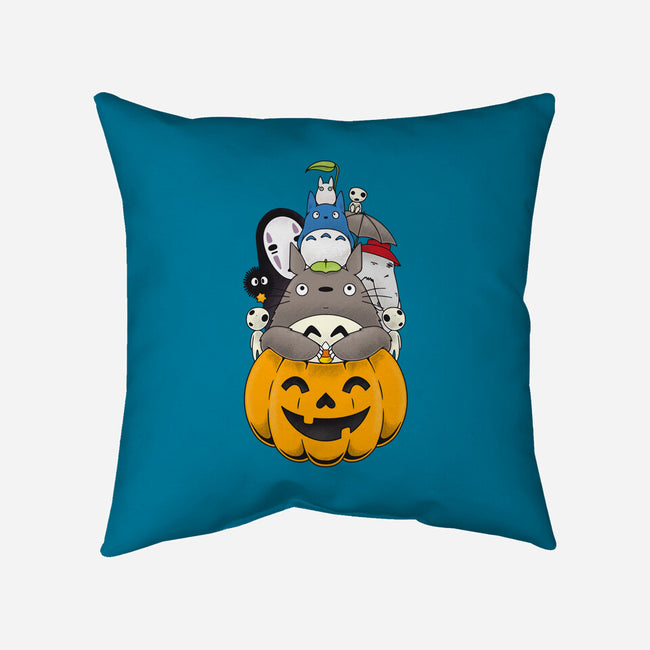 Halloween Animation-none removable cover throw pillow-Alundrart