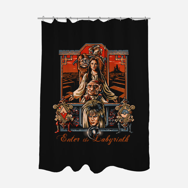 Enter The Labyrinth-none polyester shower curtain-daobiwan