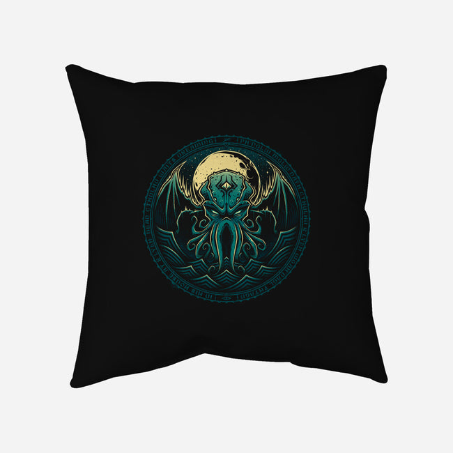 Cthulhu Lives-none removable cover throw pillow-StudioM6