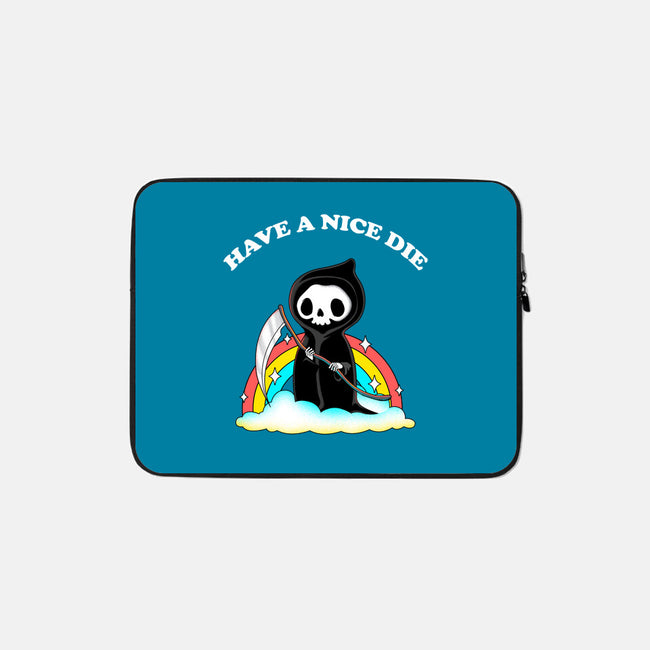 Have A Nice Die-none zippered laptop sleeve-retrodivision