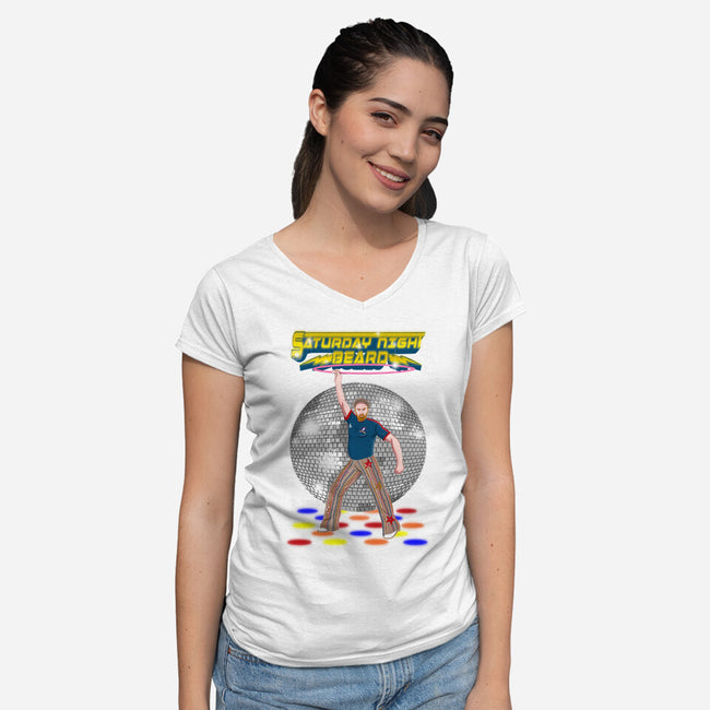 Saturday Night Beard-womens v-neck tee-MarianoSan