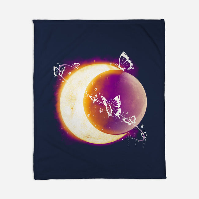 Space Moon-none fleece blanket-Vallina84