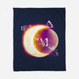 Space Moon-none fleece blanket-Vallina84