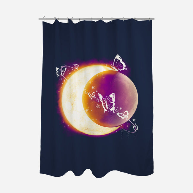 Space Moon-none polyester shower curtain-Vallina84