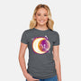 Space Moon-womens fitted tee-Vallina84