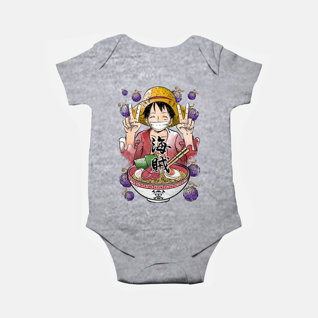 Pirate King Ramen-baby basic onesie-DrMonekers