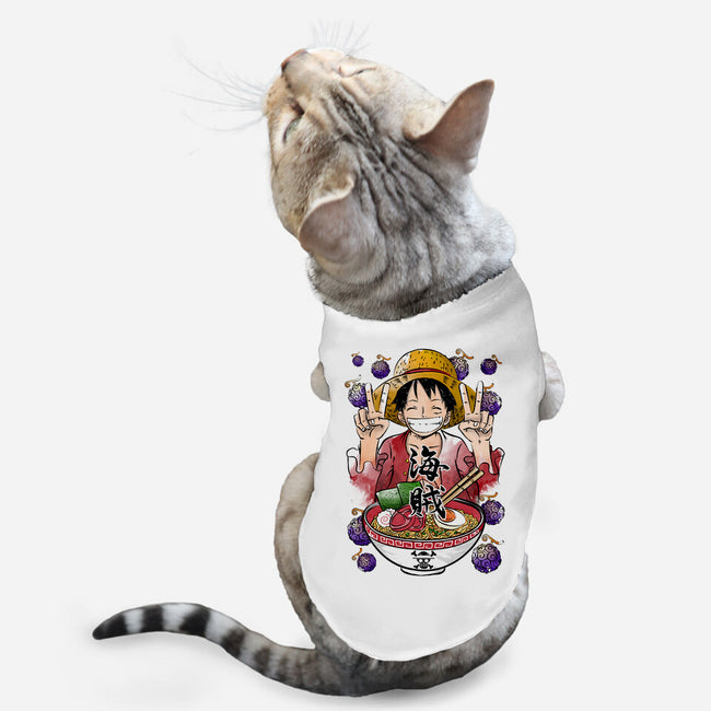 Pirate King Ramen-cat basic pet tank-DrMonekers