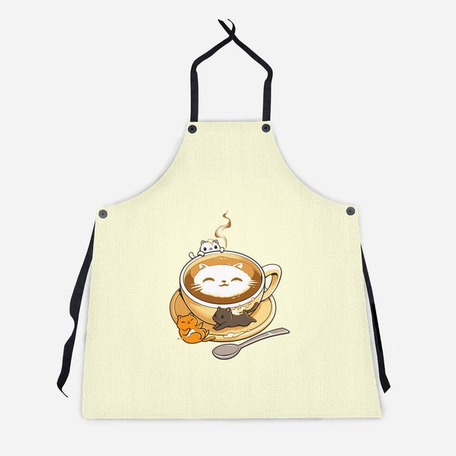Latte Cat-unisex kitchen apron-tobefonseca