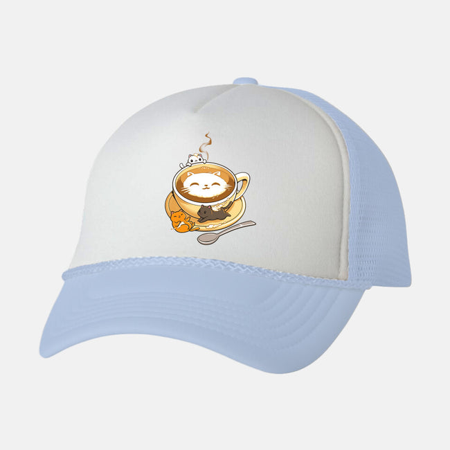 Latte Cat-unisex trucker hat-tobefonseca