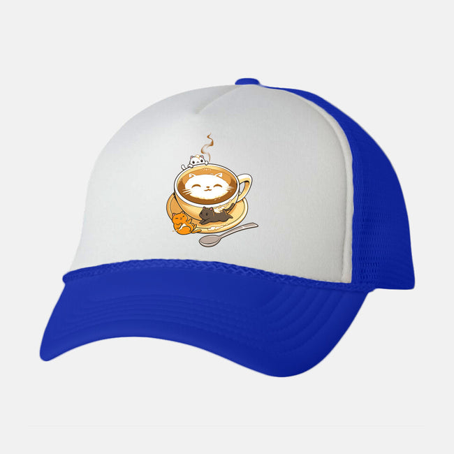 Latte Cat-unisex trucker hat-tobefonseca