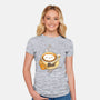 Latte Cat-womens fitted tee-tobefonseca
