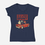 Getting Spooky-womens v-neck tee-DinoMike