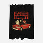 Getting Spooky-none polyester shower curtain-DinoMike