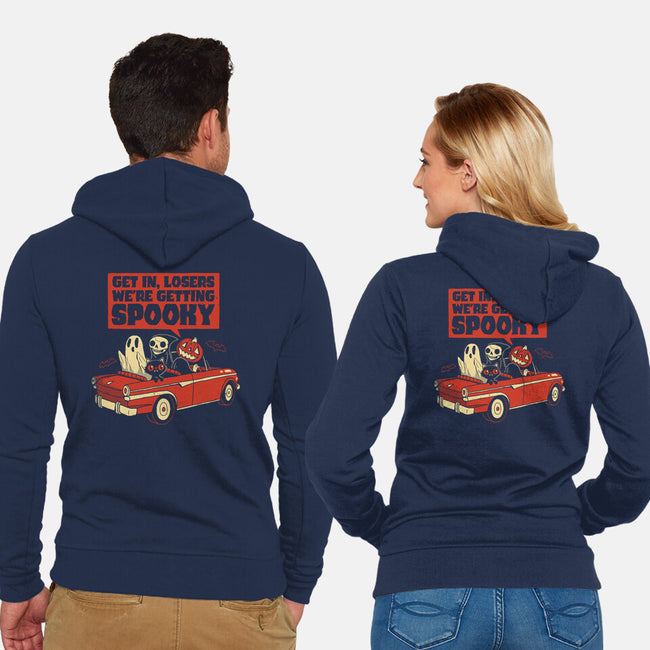 Getting Spooky-unisex zip-up sweatshirt-DinoMike