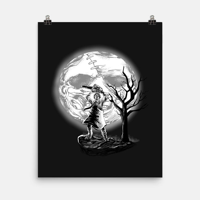 Leather Moon-none matte poster-zascanauta