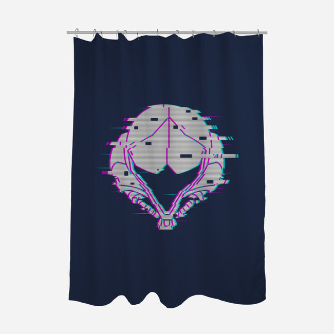 Glitch Samus-none polyester shower curtain-shirox