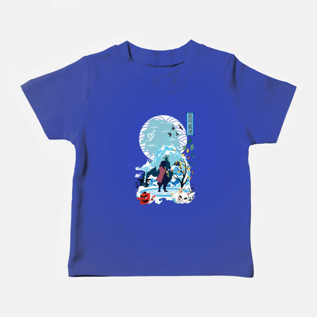 Giyu Tomioka Negative Space-baby basic tee-SwensonaDesigns