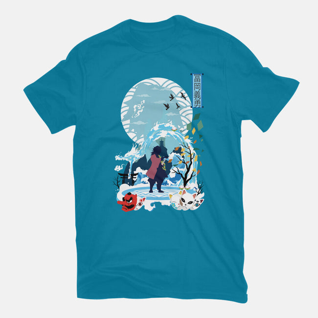 Giyu Tomioka Negative Space-mens basic tee-SwensonaDesigns