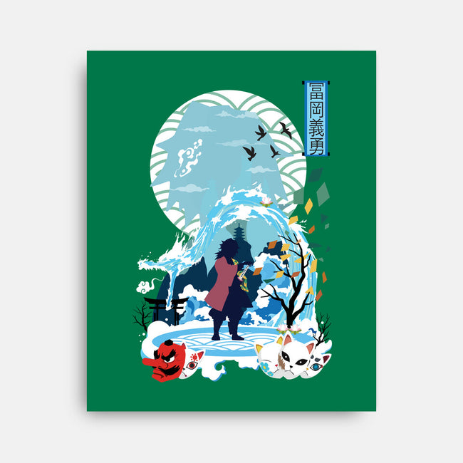 Giyu Tomioka Negative Space-none stretched canvas-SwensonaDesigns