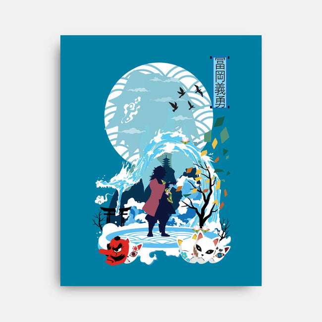 Giyu Tomioka Negative Space-none stretched canvas-SwensonaDesigns