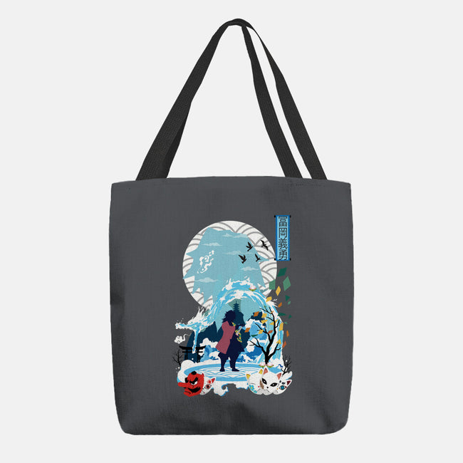 Giyu Tomioka Negative Space-none basic tote-SwensonaDesigns