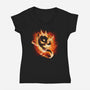 Dragon Fire-womens v-neck tee-Vallina84