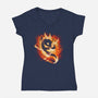 Dragon Fire-womens v-neck tee-Vallina84