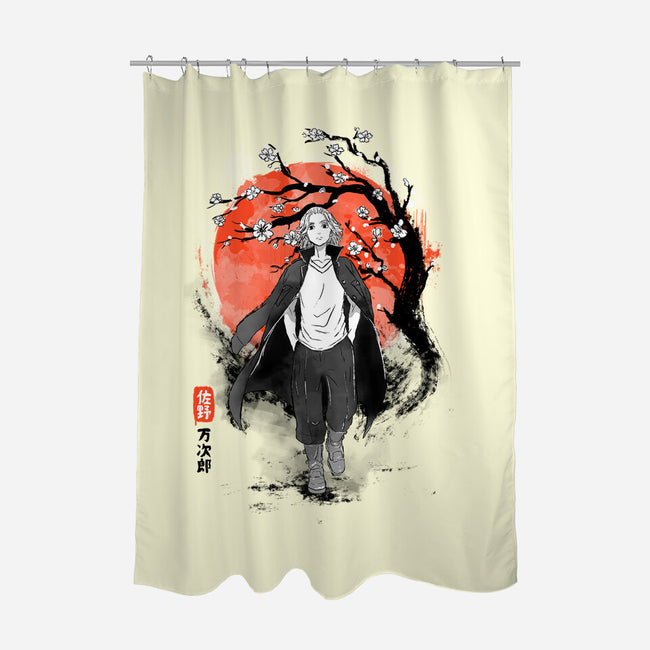 Mikey Ink-none polyester shower curtain-IKILO