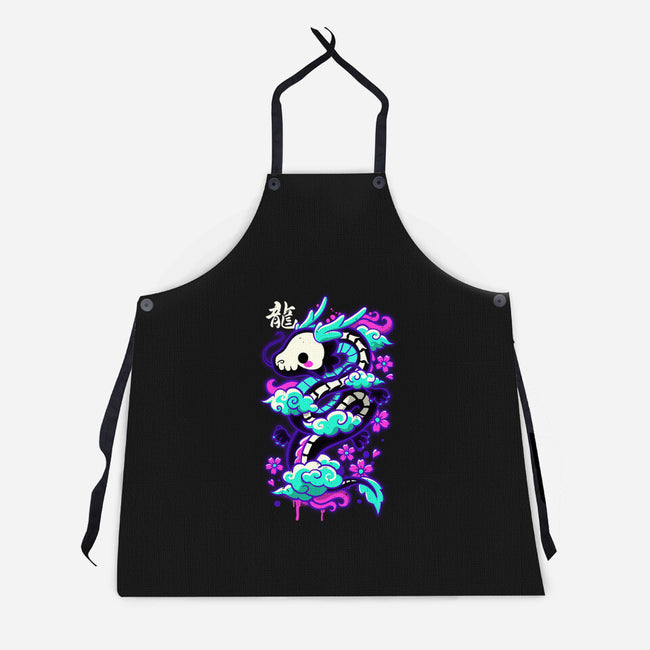 Cyber Ghost Dragon-unisex kitchen apron-NemiMakeit