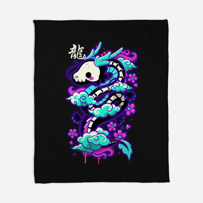 Cyber Ghost Dragon-none fleece blanket-NemiMakeit