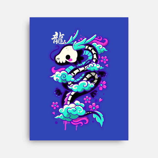 Cyber Ghost Dragon-none stretched canvas-NemiMakeit