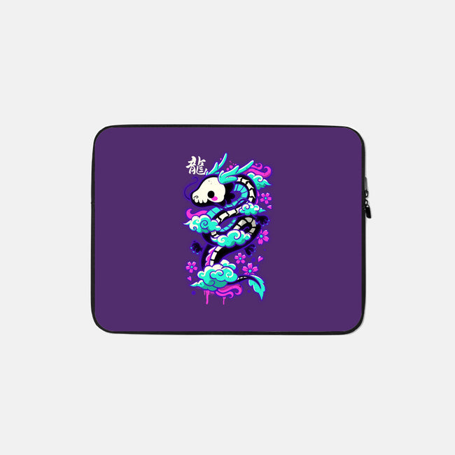 Cyber Ghost Dragon-none zippered laptop sleeve-NemiMakeit