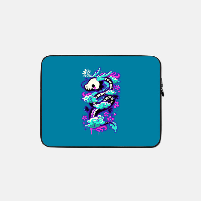 Cyber Ghost Dragon-none zippered laptop sleeve-NemiMakeit