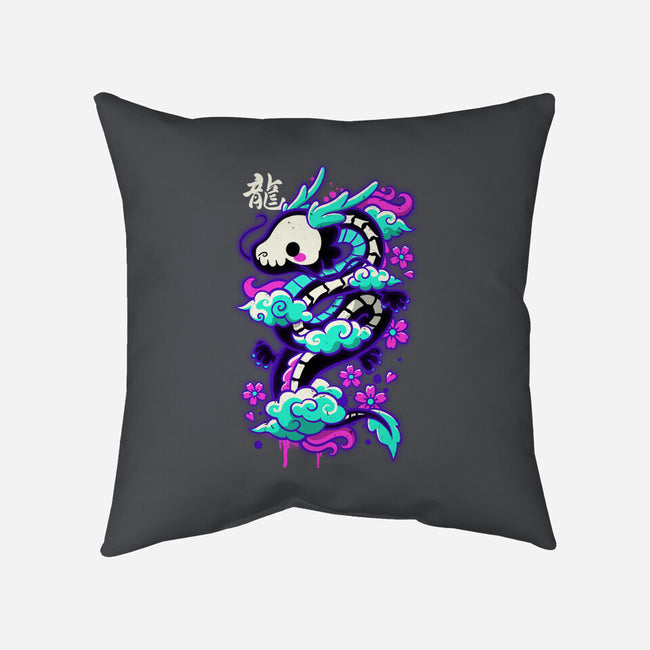 Cyber Ghost Dragon-none removable cover throw pillow-NemiMakeit