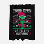Alien Christmas-none polyester shower curtain-eduely