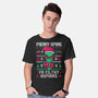 Alien Christmas-mens basic tee-eduely